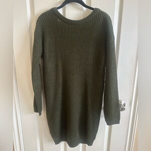 Lulu's Green Sweater Dress